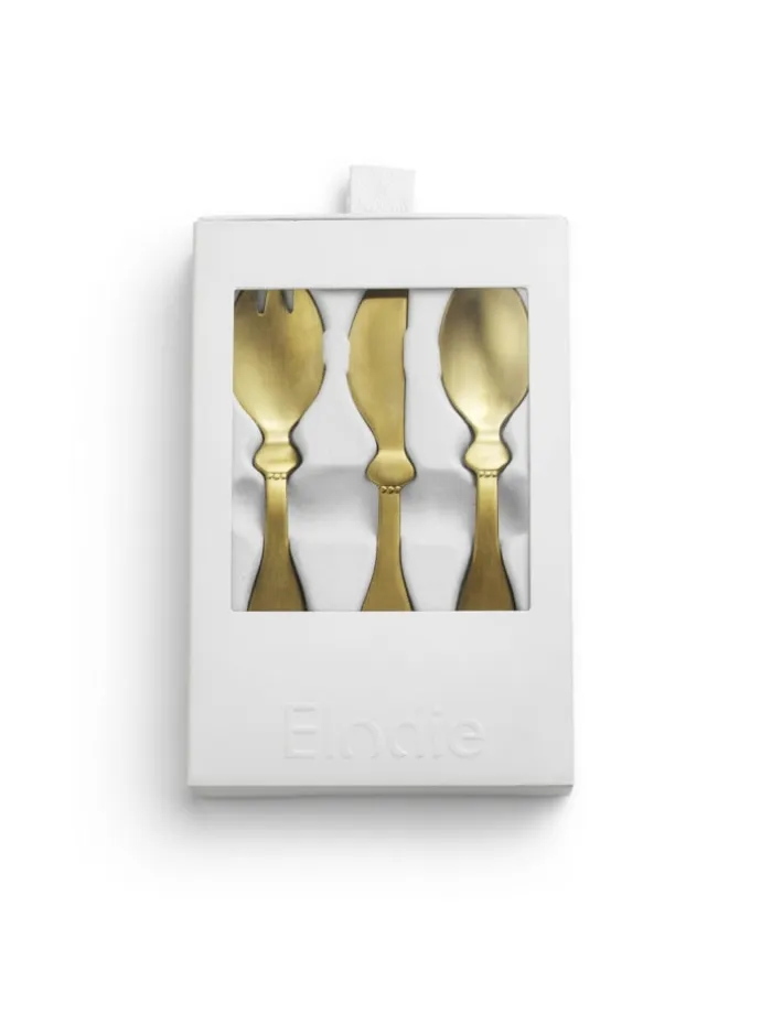 Besteck Set für Kinder in Gold