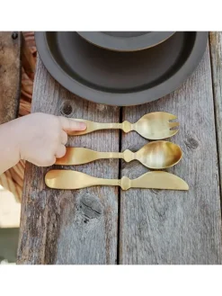 Besteck Set für Kinder in Gold