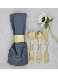 Besteck Set für Kinder in Gold