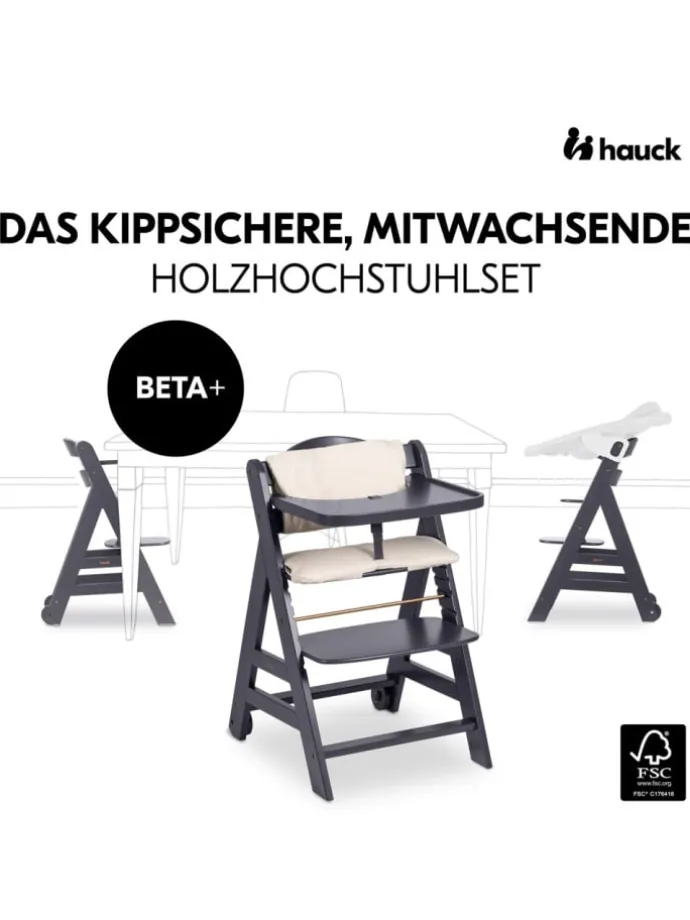 Beta Plus Dark Grey 5-tlg. Newborn Set - in grau,beige