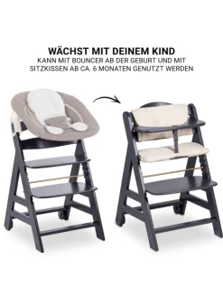 Beta Plus Dark Grey 5-tlg. Newborn Set - in grau,beige