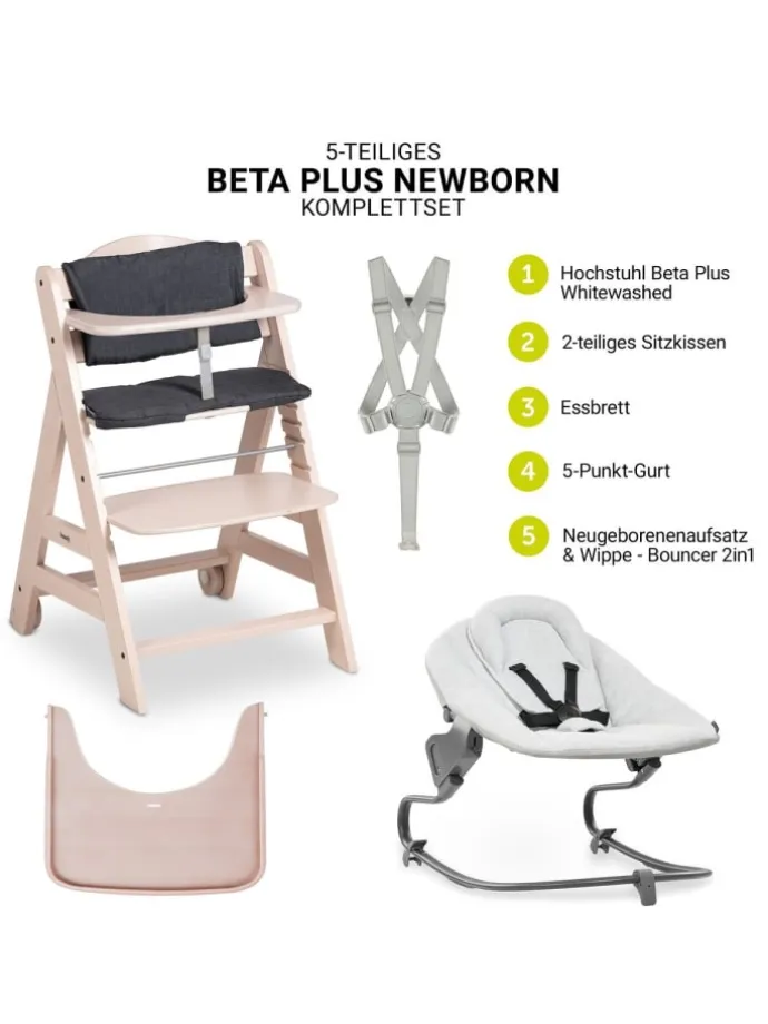 Beta Plus 5-tlg. Newborn Set - Hochstuhl in beige