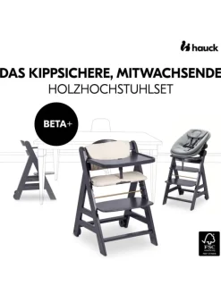 Beta Plus 5-tlg. Newbornset - Hochstuhl + in schwarz,grau