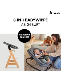 Beta Plus 5-tlg. Newbornset - Hochstuhl + in schwarz,grau