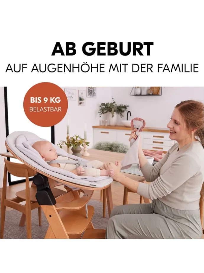 Beta Plus 5-tlg. Newbornset - Hochstuhl + in schwarz,grau