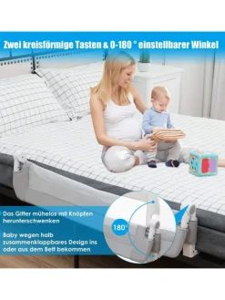 Bettgitter in Grau