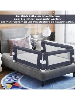 Bettgitter in Grau