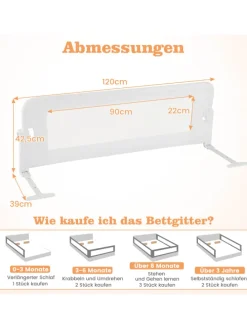 Bettgitter in Weiß