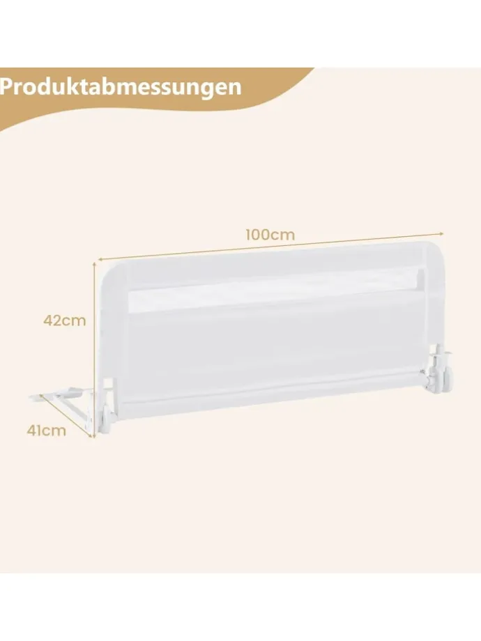 Bettgitter klappbar für Kleinkinder in Weiß