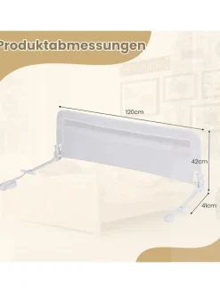 Bettgitter klappbar für Kleinkinder in Weiß