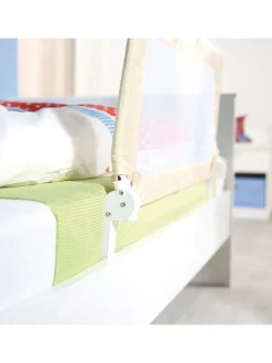 Bettschutzgitter Klipp-Klapp 102 cm beige klappbarer Rausfallschutz für Kinder