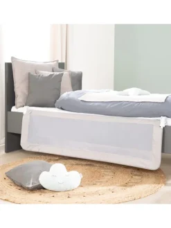 Bettschutzgitter Klipp-Klapp 135 cm grau klappbarer Rausfallschutz für Kinder