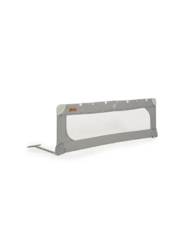Bettschutzgitter Leinen 130 cm in grau
