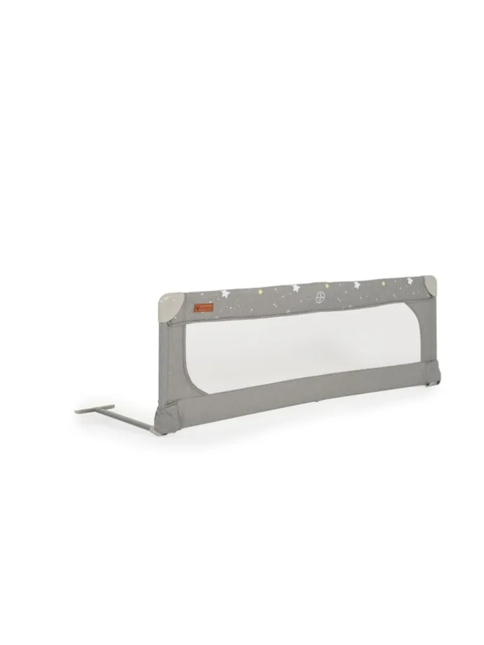 Bettschutzgitter Leinen 130 cm in grau