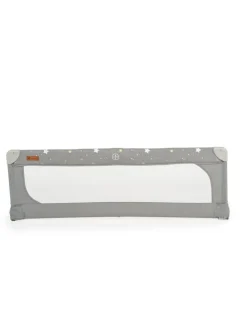 Bettschutzgitter Leinen 130 cm in grau