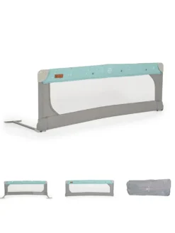 Bettschutzgitter Leinen 130 cm in grün