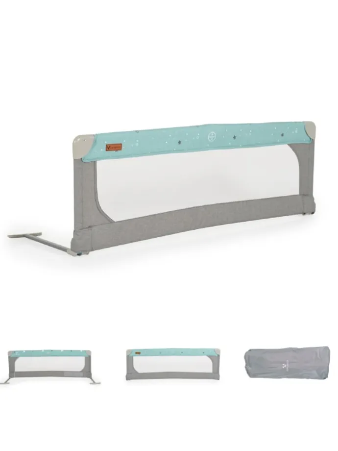 Bettschutzgitter Leinen 130 cm in grün