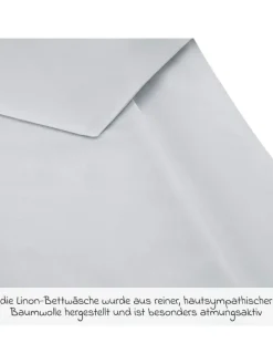 Bettwäsche 80 x 80 cm - Uni - Grau in grau