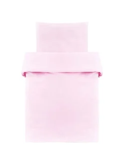 Bettwäsche 80 x 80 cm - Uni Rosa in rosa