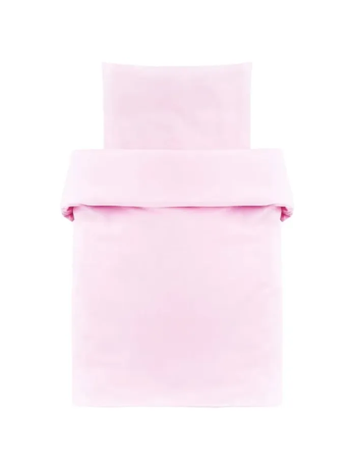 Bettwäsche 80 x 80 cm - Uni Rosa in rosa