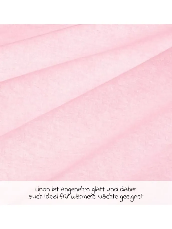 Bettwäsche 80 x 80 cm - Uni Rosa in rosa