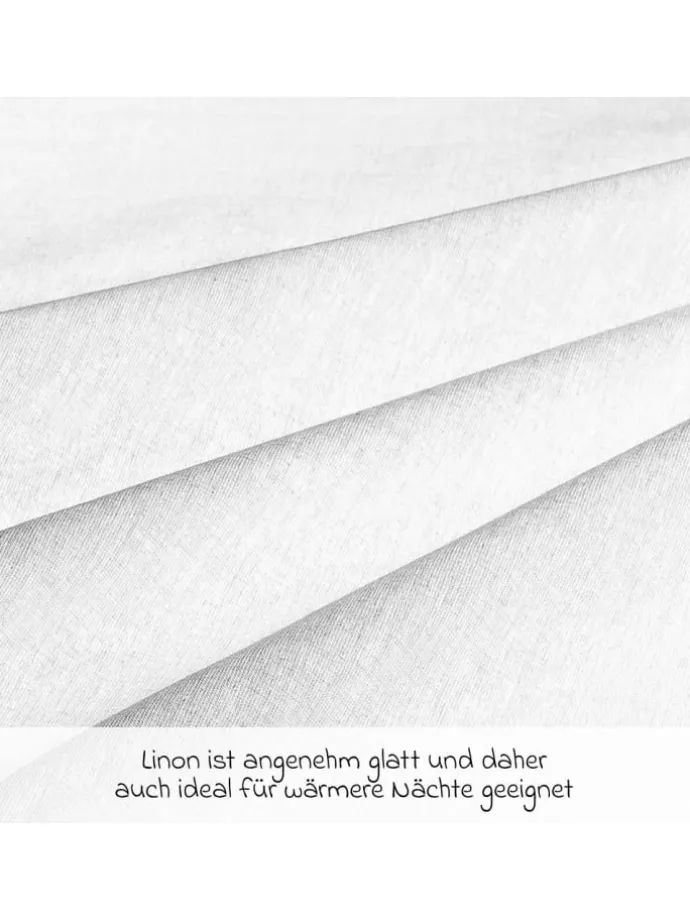 Bettwäsche 80 x 80 cm - Uni Weiß in weiss