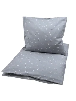 Bettwäsche Baby in Jasmin blue/ Balsam cream/ Walnut