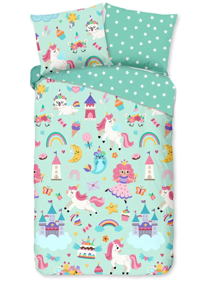 Bettwäsche-Set "Fantastic" in Mint/ Rosa