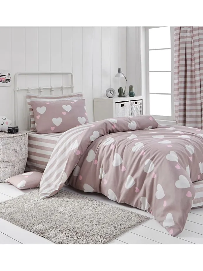 Bettwäsche-Set "Herz" in Rosa