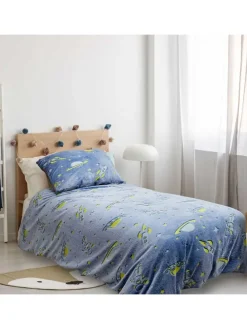 Bettwäsche-Set in Blau - (L)200 x (B)140 cm