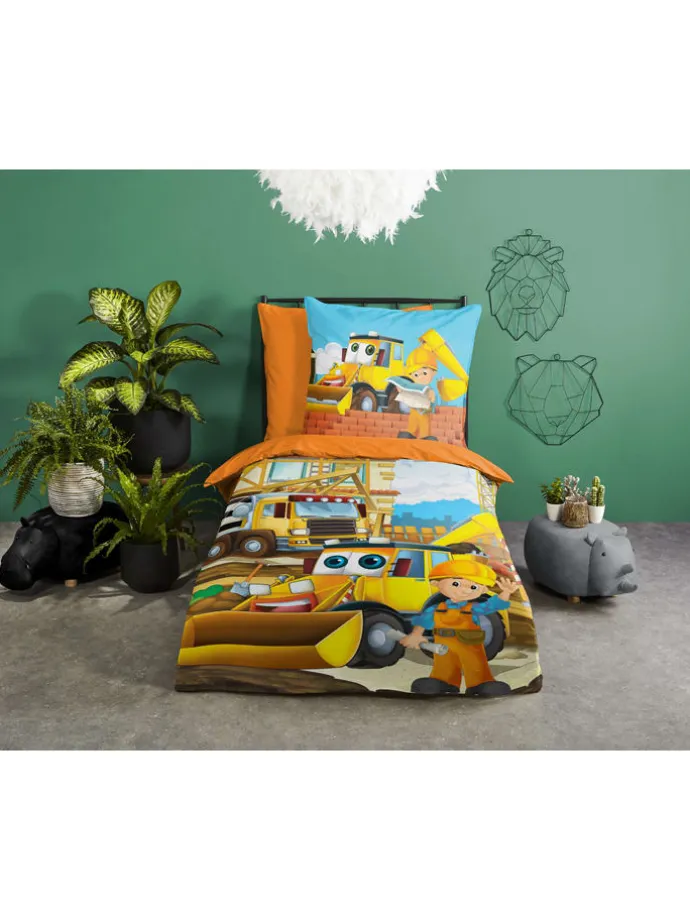 Bettwäsche-Set in Orange/ Bunt