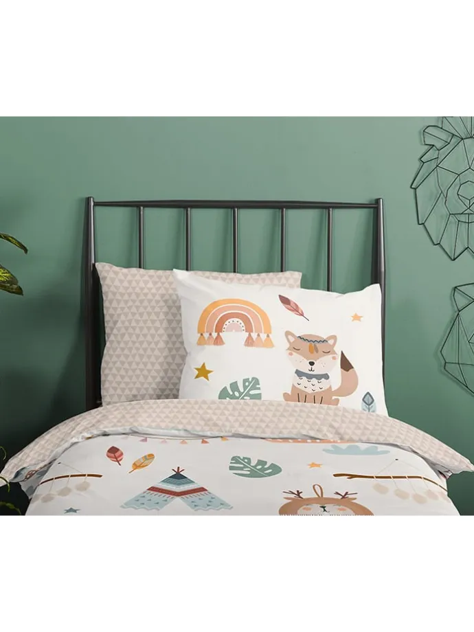 Bettwäsche-Set ''Remi'' in Beige/ Bunt