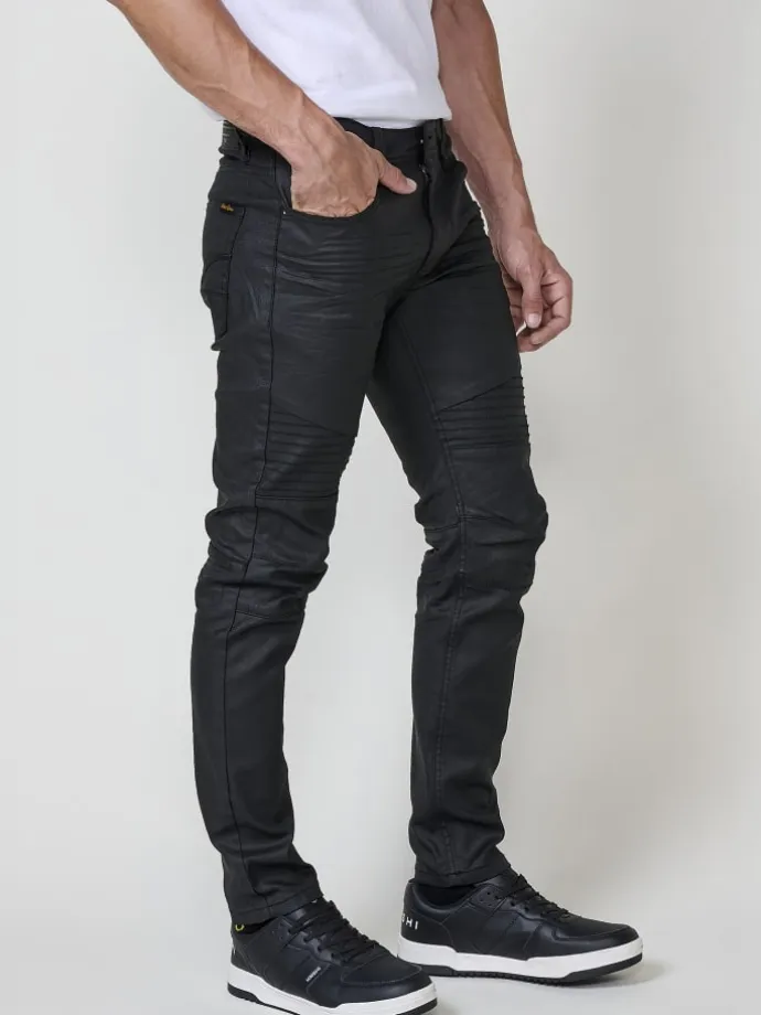 Biker Skinny Fit Jeans in SCHWARZ