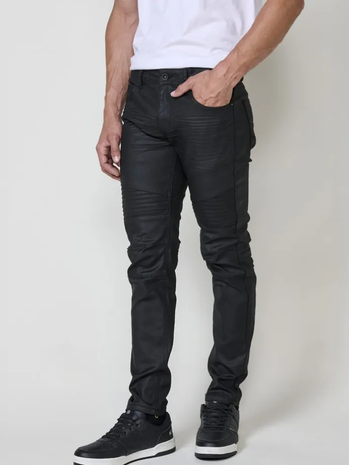 Biker Skinny Fit Jeans in SCHWARZ