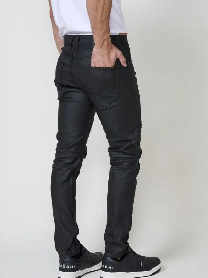 Biker Skinny Fit Jeans in SCHWARZ