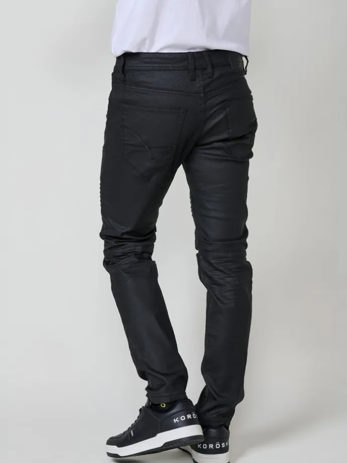 Biker Skinny Fit Jeans in SCHWARZ