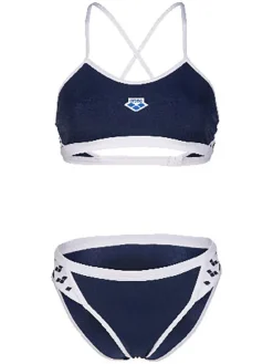 Bikini in Dunkelblau/ Weiß