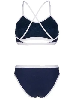 Bikini in Dunkelblau/ Weiß