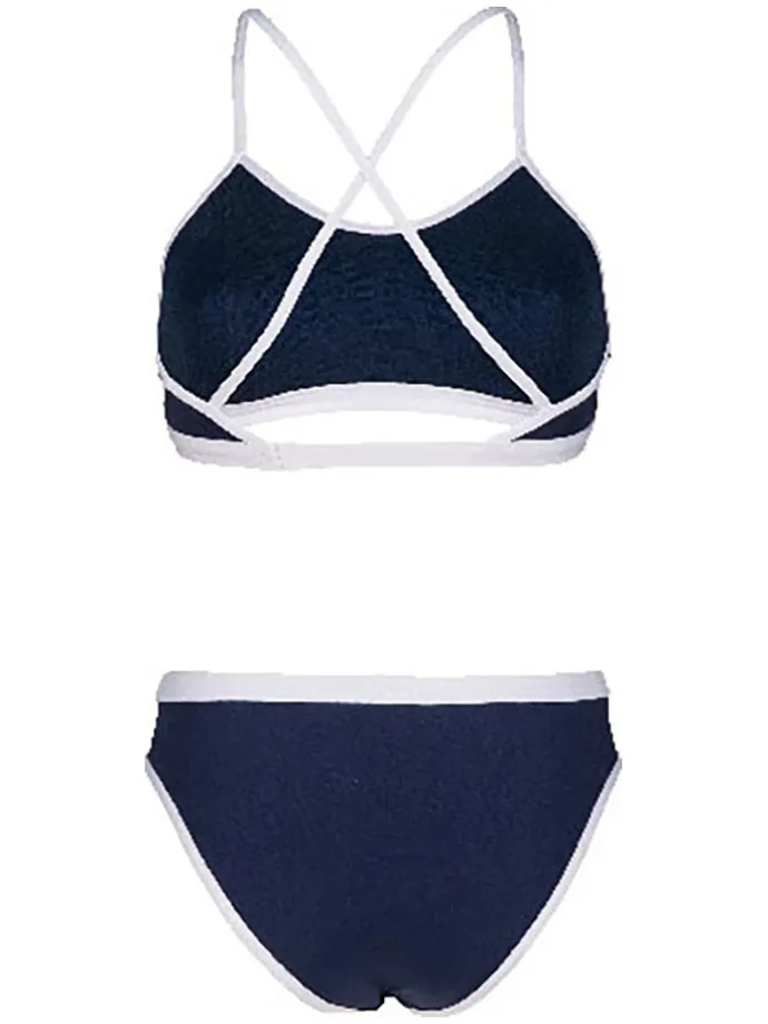 Bikini in Dunkelblau/ Weiß
