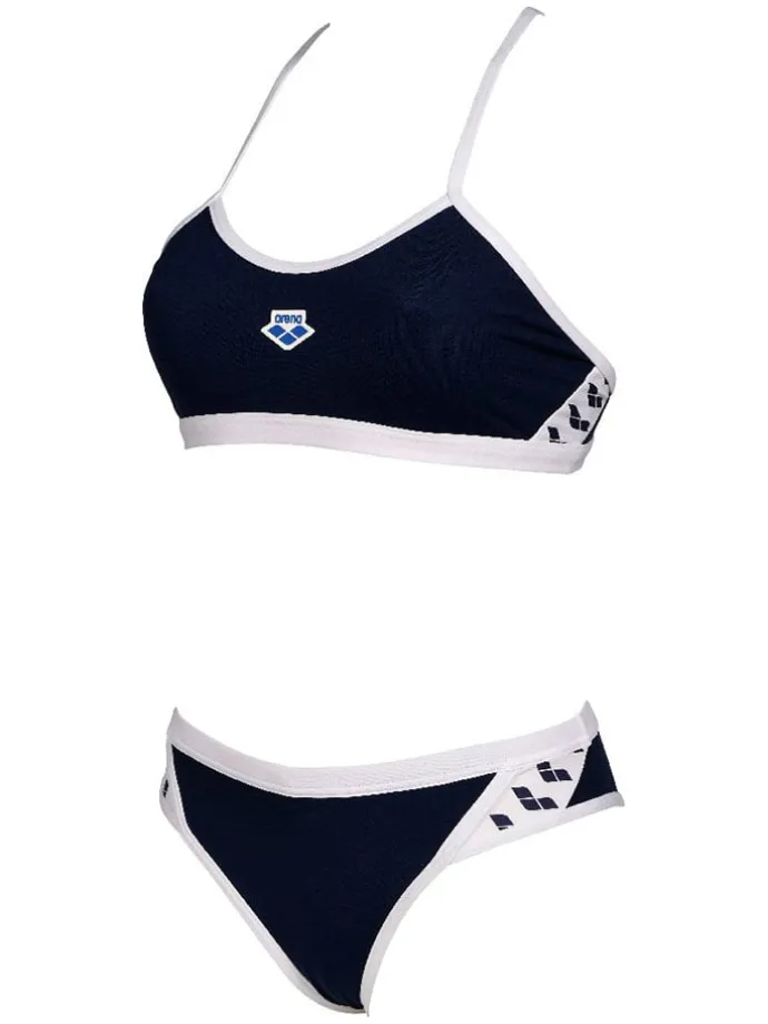 Bikini in Dunkelblau/ Weiß