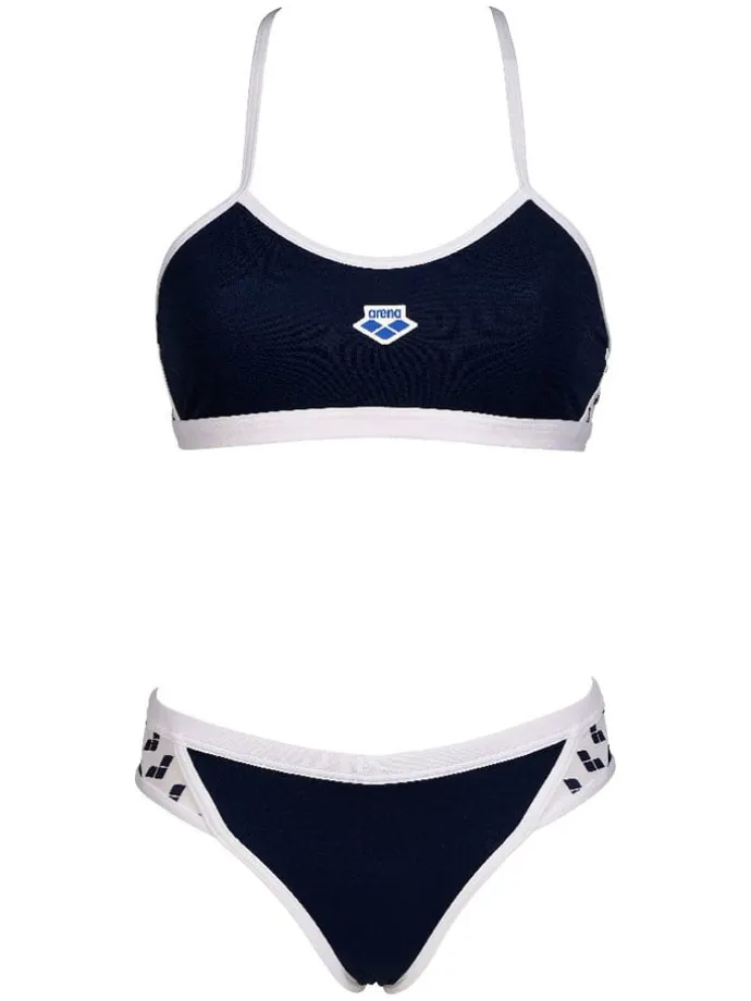 Bikini in Dunkelblau/ Weiß