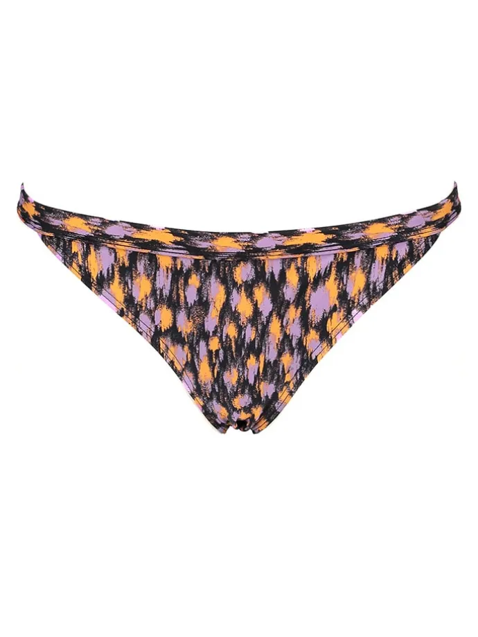 Bikini-Hose in Schwarz/ Orange/ Flieder