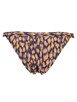 Bikini-Hose in Schwarz/ Orange/ Flieder
