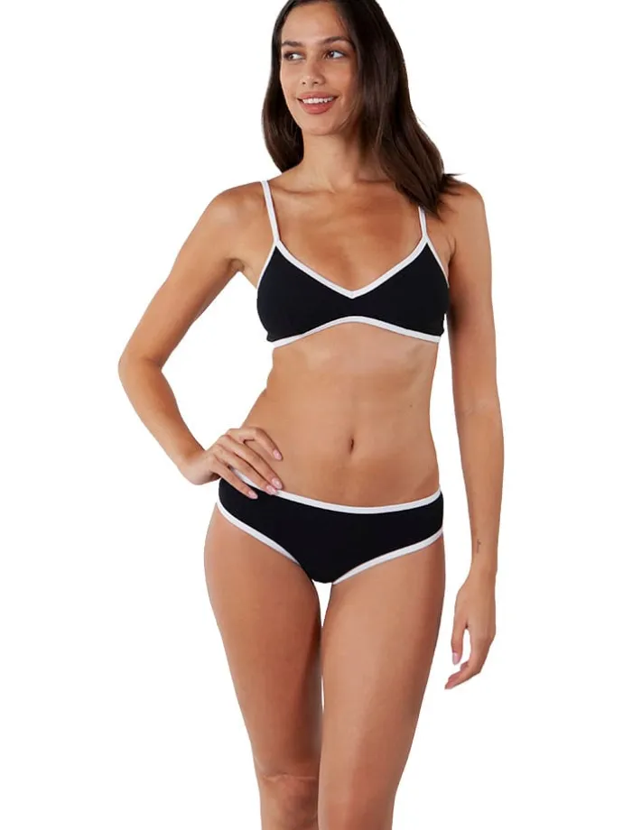 Bikini-Obertei "Yarran" in Schwarz/ Weiß