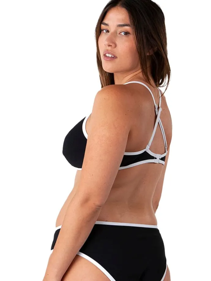 Bikini-Obertei "Yarran" in Schwarz/ Weiß