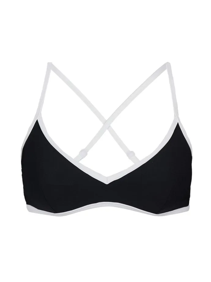 Bikini-Obertei "Yarran" in Schwarz/ Weiß