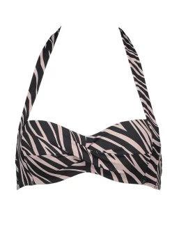 Bikini-Oberteil in Schwarz/ Grau