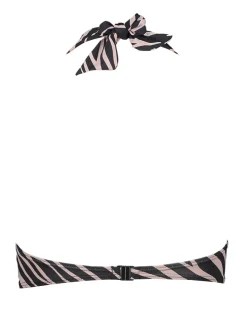 Bikini-Oberteil in Schwarz/ Grau