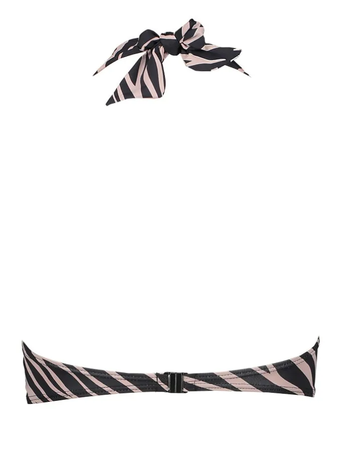 Bikini-Oberteil in Schwarz/ Grau