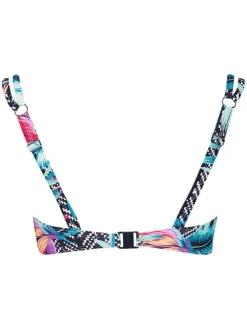Bikini-Oberteil "Jane" in Dunkelblau/ Bunt